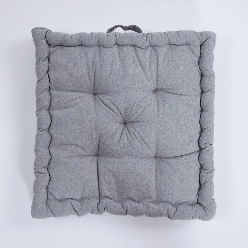 Cojín de suelo cotton gris