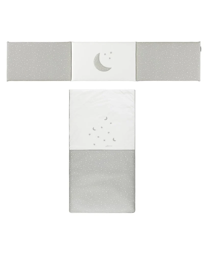 Colcha + protector cuna - COSMOS GRIS