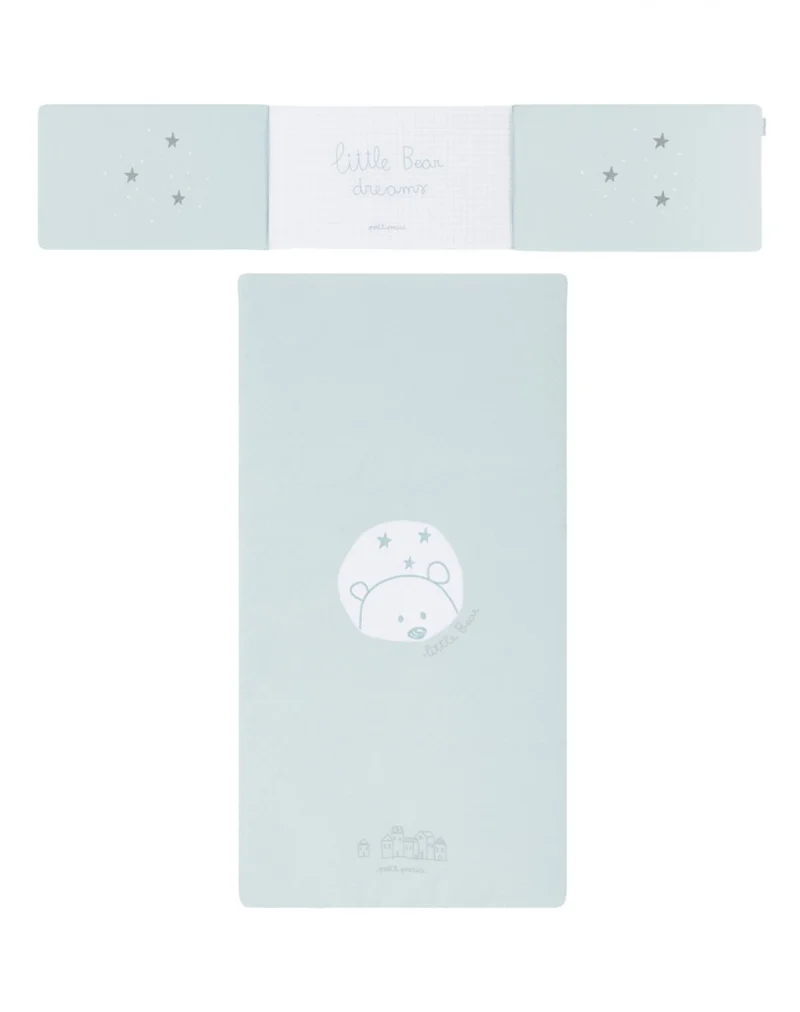 Colcha + protector cuna - BEAR MINT