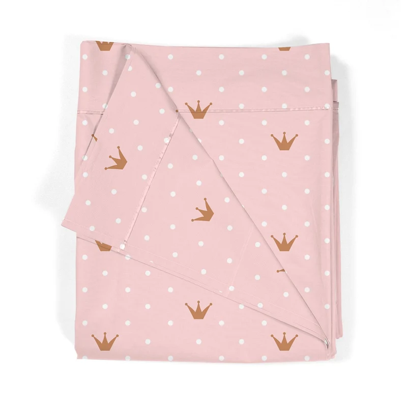 Sábana encimera Estampada Infantil Coronas Rosa