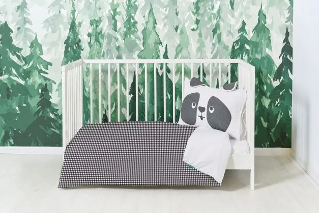 Funda nórdica Bebé Vichy Negro