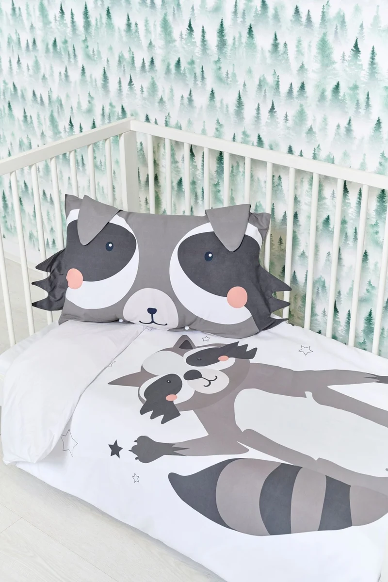Juego de funda nórdica Bebé Mapache
