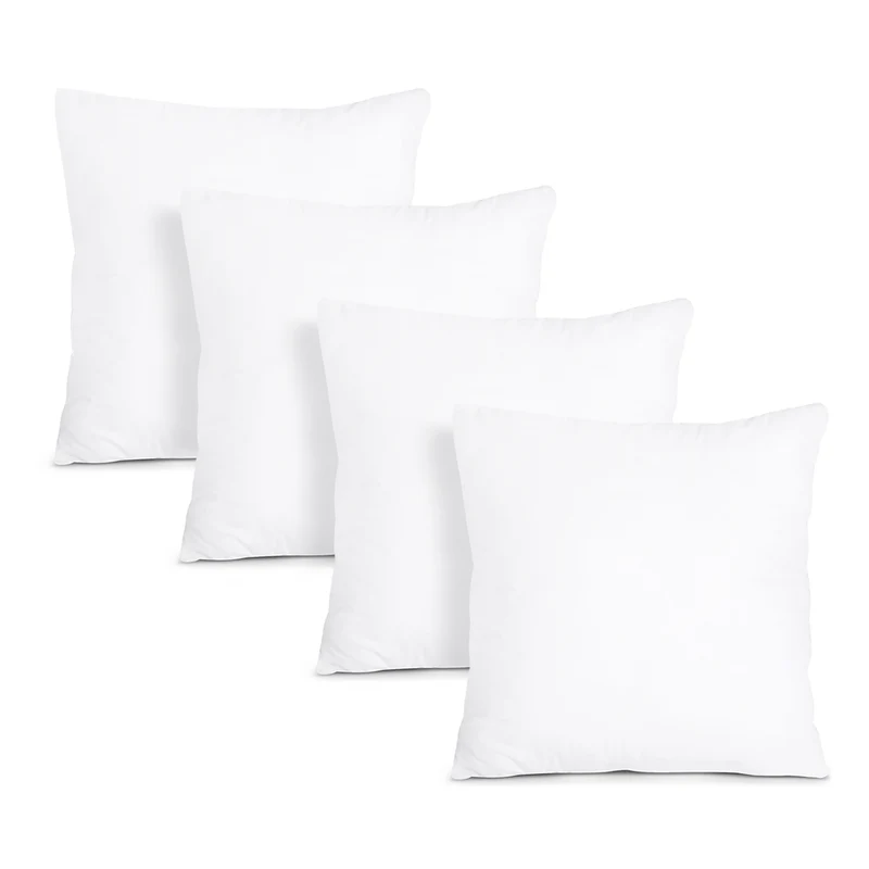 Relleno de cojín de fibra hueca de alta recuperación - Pack 4 rellenos - 60x60 cm