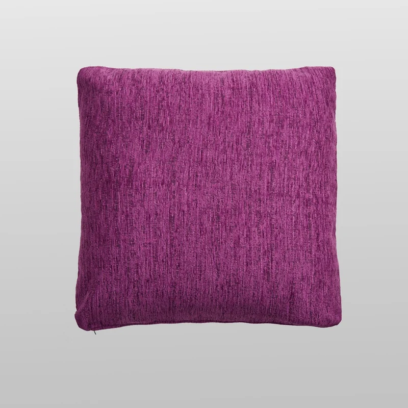 Funda de cojín chenilla violeta
