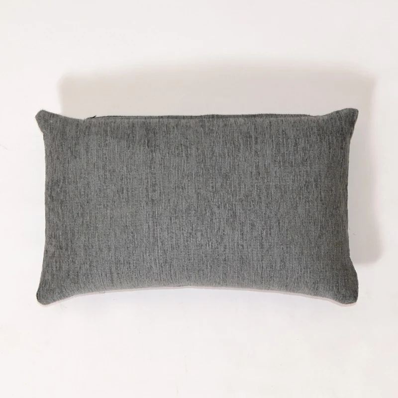 Funda de cojín chenilla gris