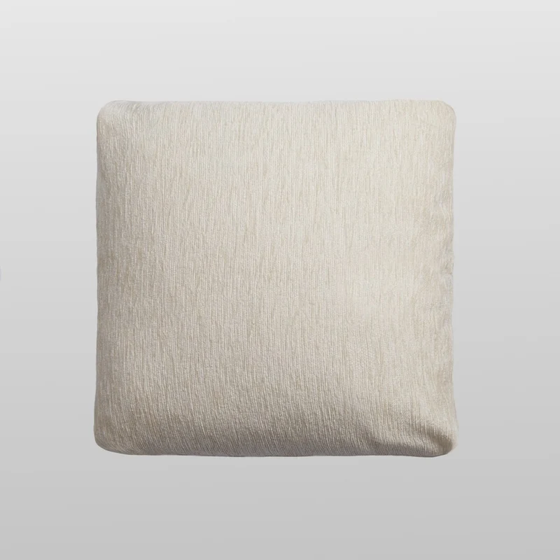 Funda de cojin chenilla natural