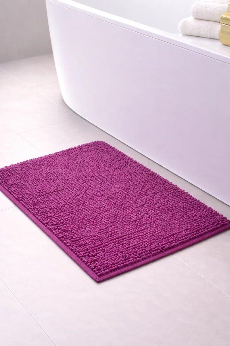 Alfombra Baño Shagy Lisa Berenjena
