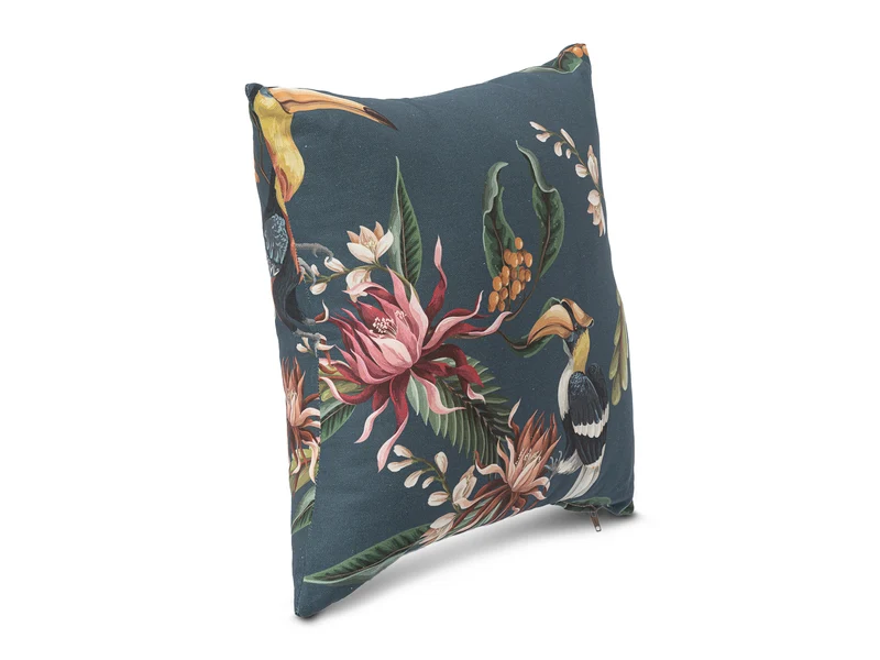 Cojin Estampado Indigo Azul Cuadrado Pequeño