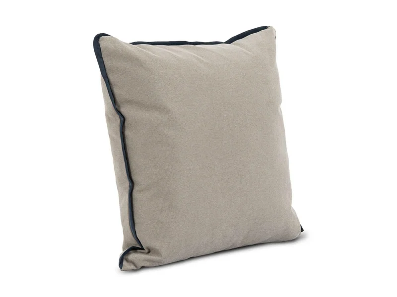 Cojin Indigo Gris Bordes Negros Cuadrado Mediano