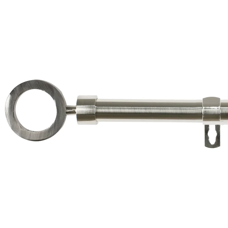 Barra De Cortinas Universal Extensible Acero Aro. Plata