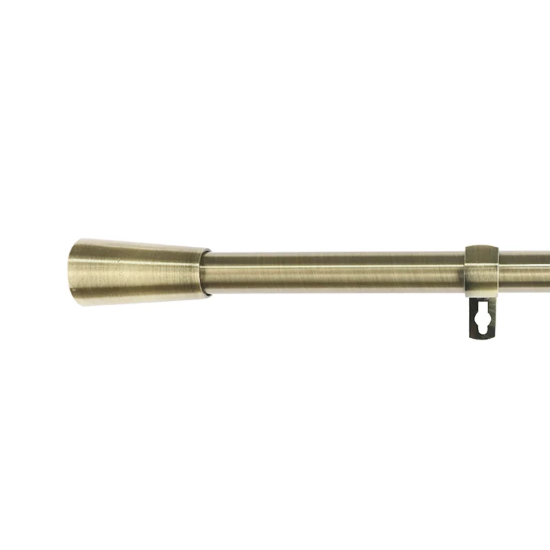 Barra De Cortinas Universal Extensible Acero Taza. Dorado