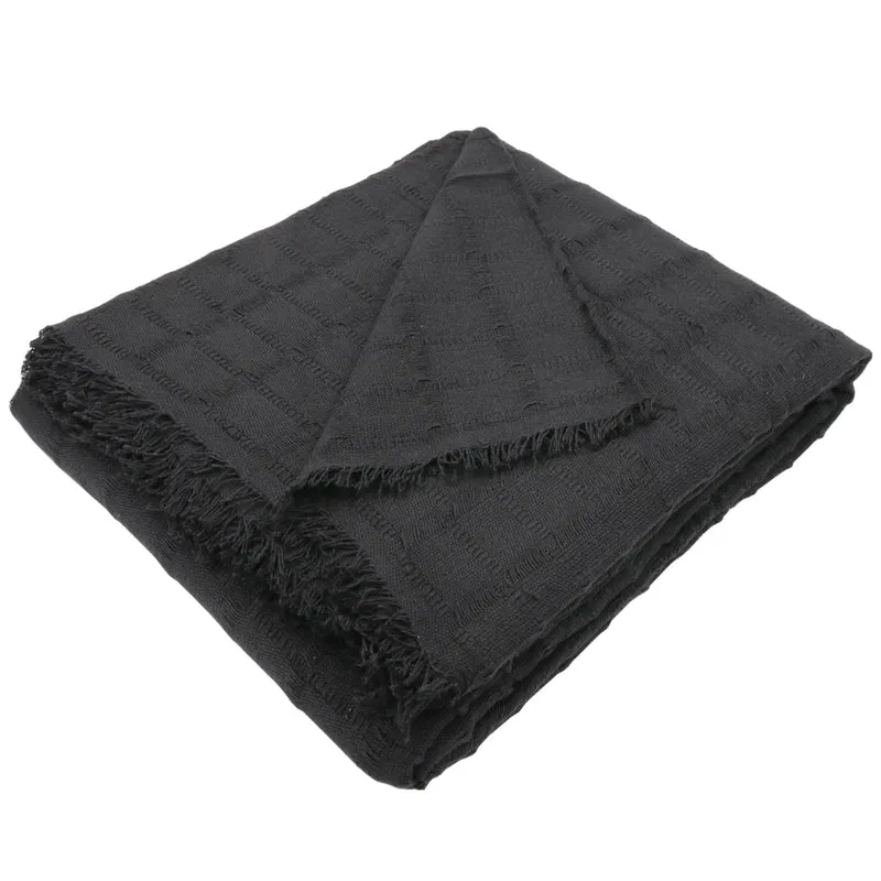Colcha multiusos, plaid - Liso Negro