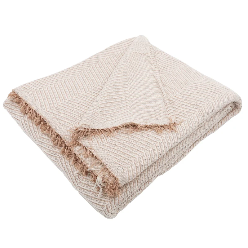Colcha multiusos, plaid- Espiga Beige Camel