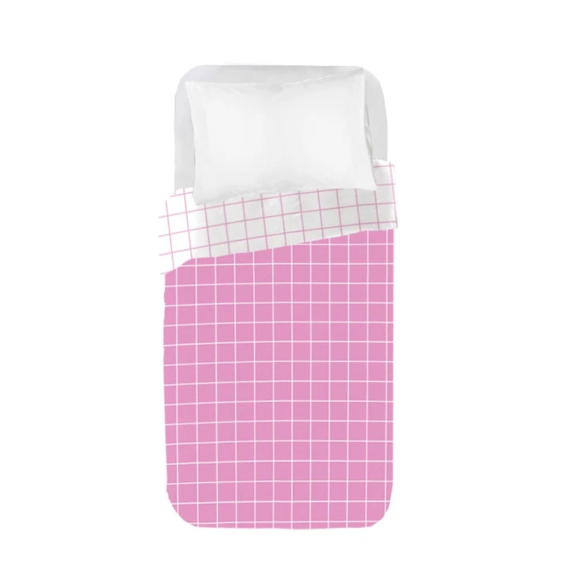 Funda nórdica Bebé Reversible Cuadro Rosa