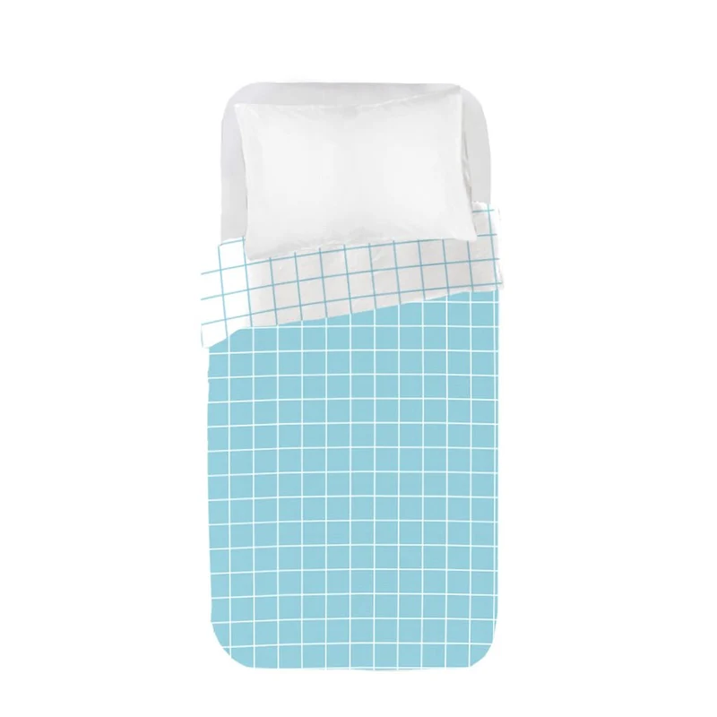 Funda nórdica Bebé Reversible Cuadro Blue
