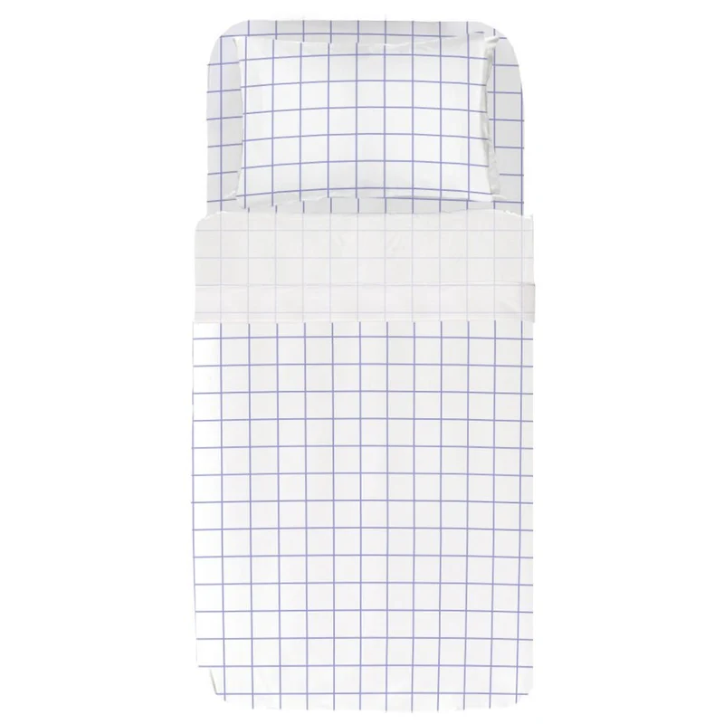 Juego Sábanas Estampadas Cuadro Lavanda