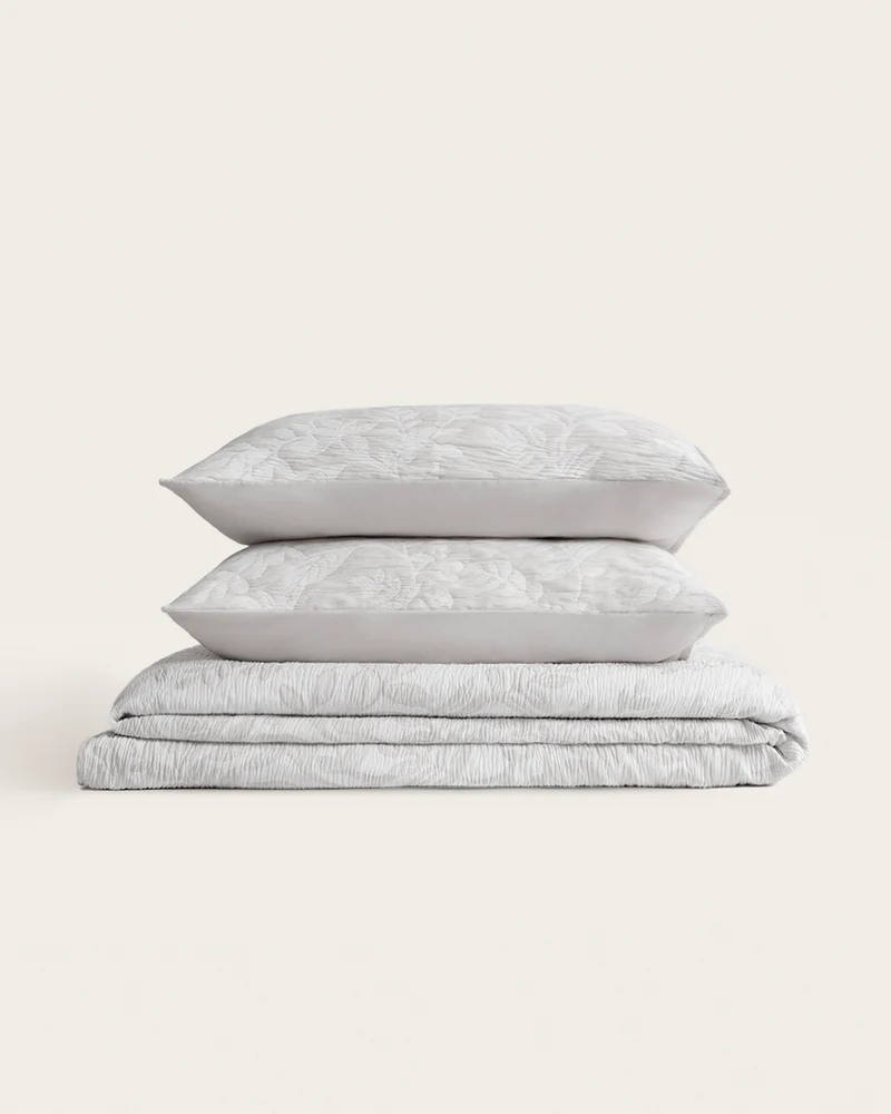 Colcha Reversible Jacquard Indiana - 155 g/m² - Gris