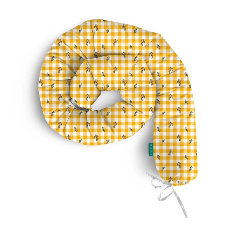 Rulo protector cuna Vichy Flor Amarillo