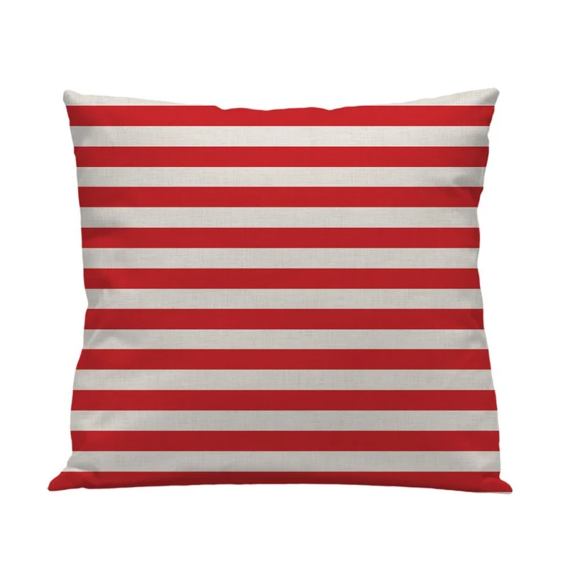 Funda cojín Raya Horizontal Rojo