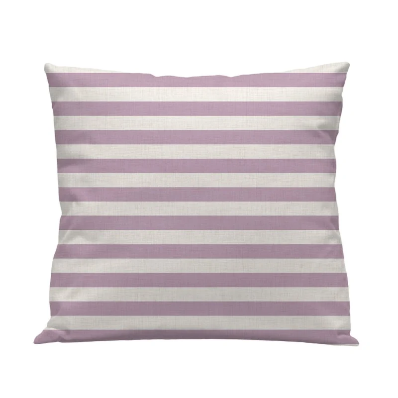 Funda cojín Raya Horizontal Malva