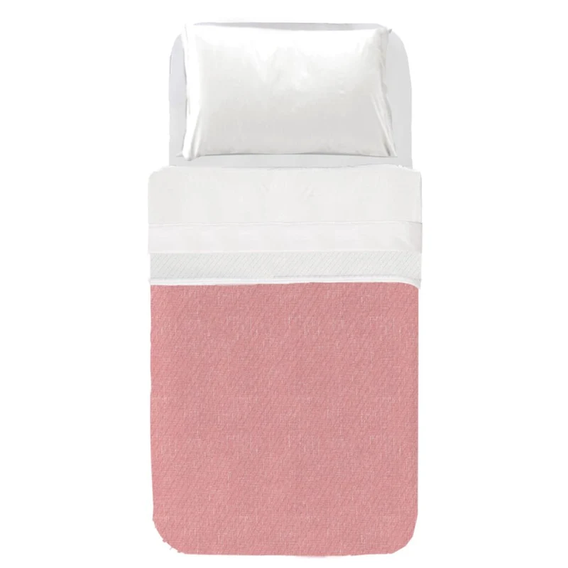 Colcha Infantil Estampado Textura lino Rosa