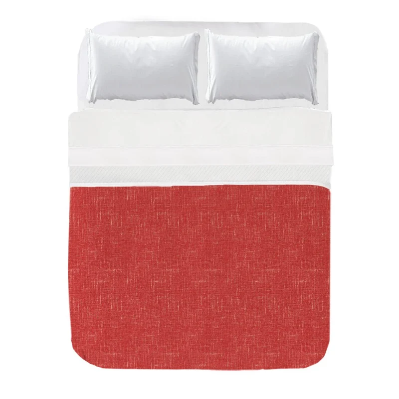 Colcha Estampado Textura Lino Rojo