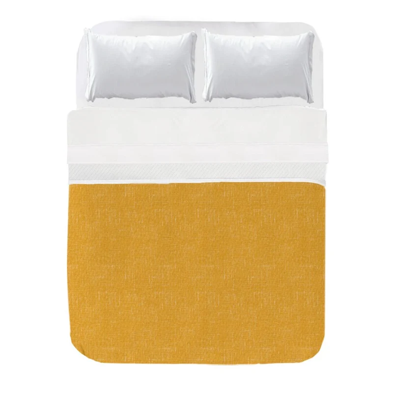 Colcha Estampado Textura Lino Amarillo