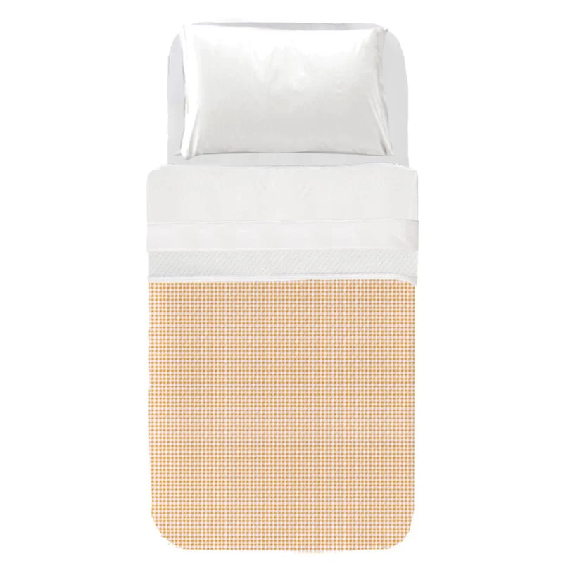 Colcha Infantil Vichy Rosa Amarillo
