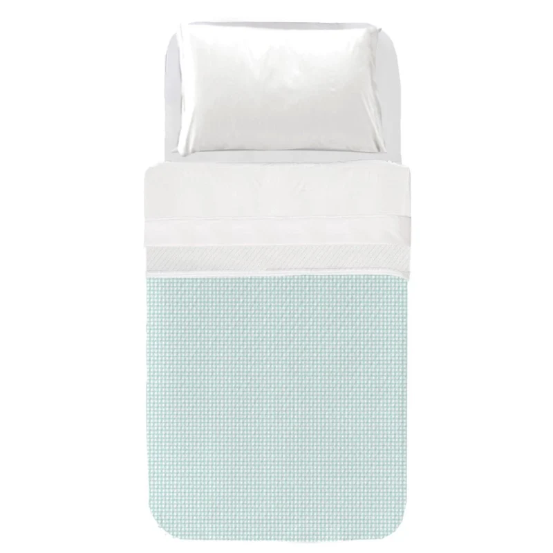 Colcha Infantil Vichy Agua Marina