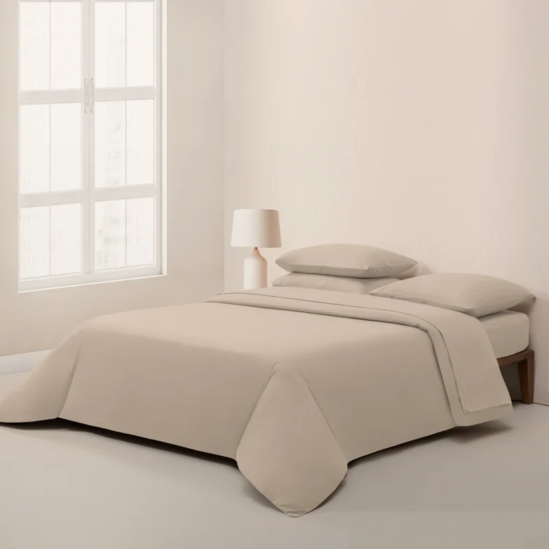 Funda Nórdica de Franela 260x220 Beige | CHARM | Edredón King