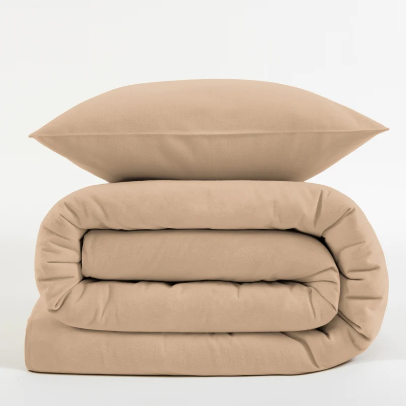 Funda Nórdica de Franela 260x220 Beige Arena | CHARM | Edredón King