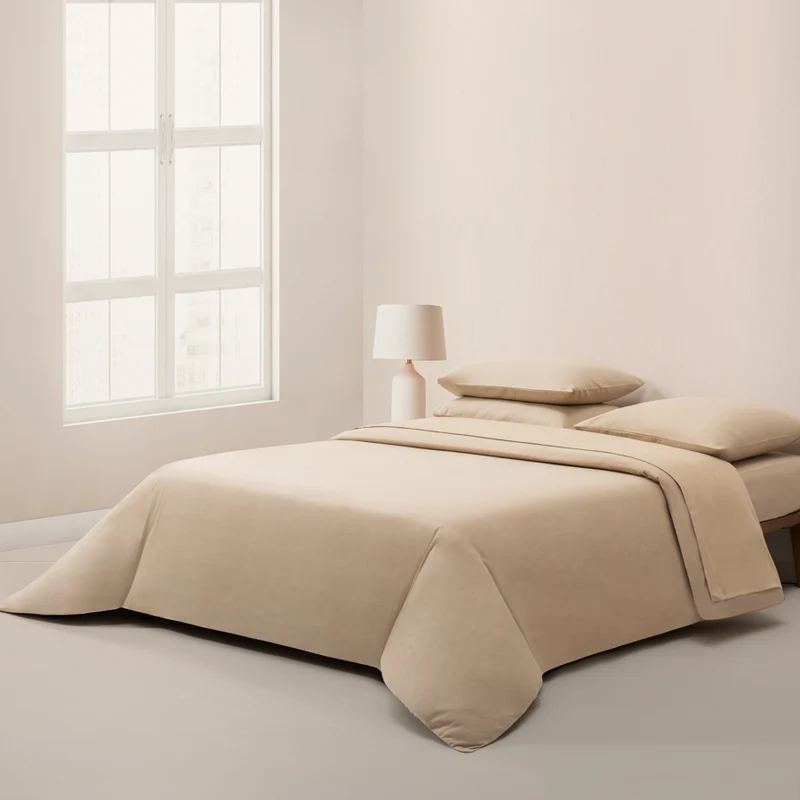 Funda Nórdica de Franela 260x220 Beige Arena | CHARM | Edredón King