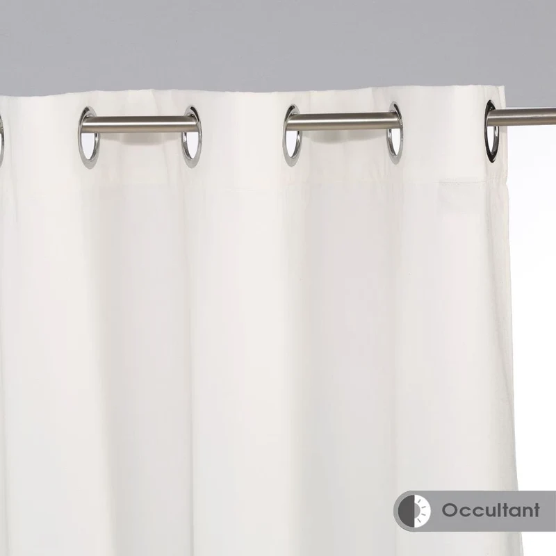 Cortina opaca blanca 140x260cm.