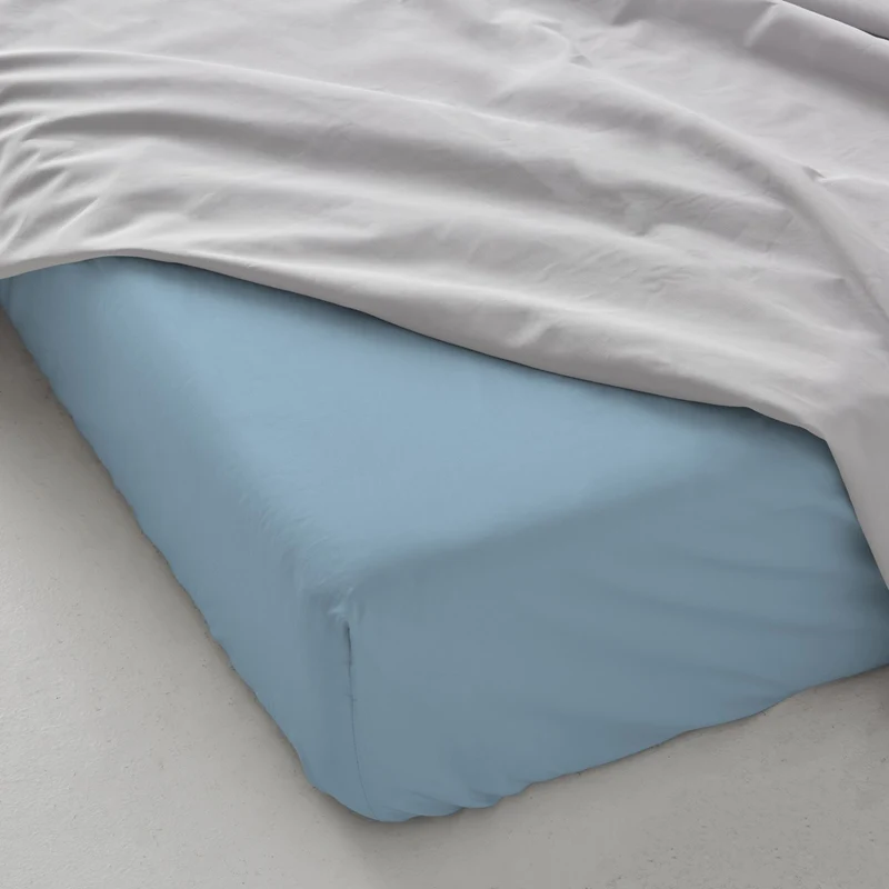 Bajera ajustable algodón azul celeste
