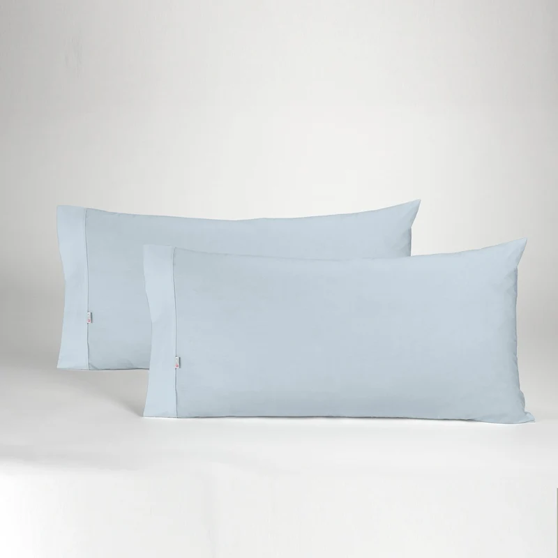 Funda de almohada azul celeste