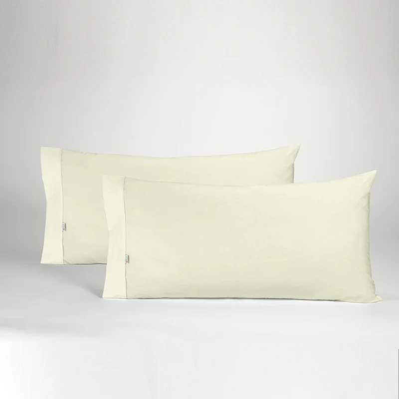 Funda de almohada crema
