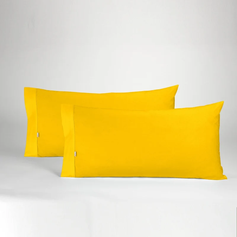 Funda de almohada mostaza