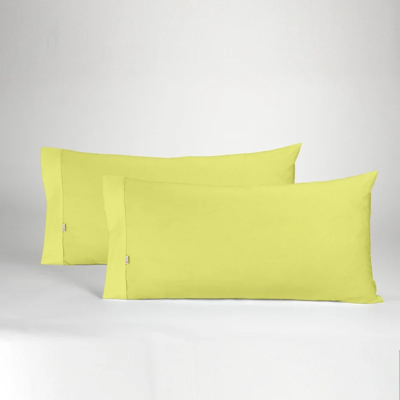 Funda de almohada algodón poliéster pistacho