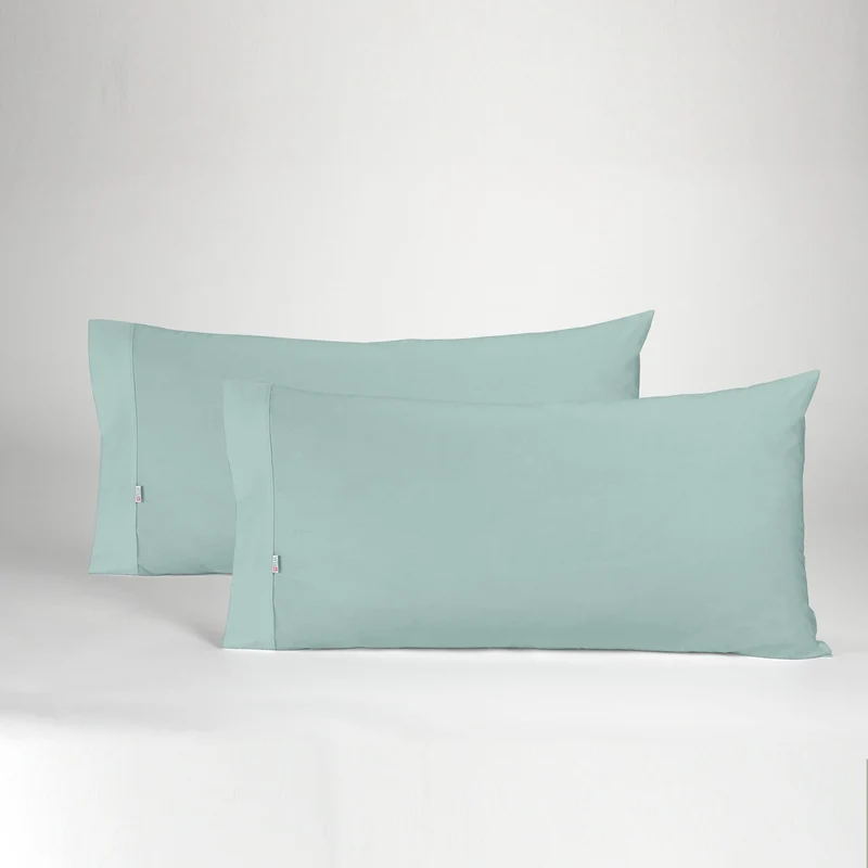 Funda de almohada algodón aqua