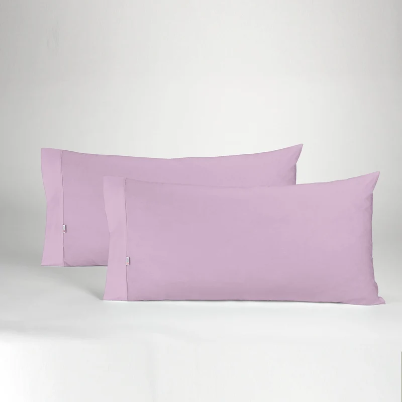 Funda de almohada algodón malva