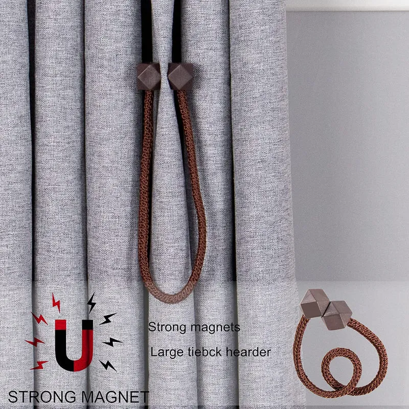 Abrazaderas Cortinas, Correas de Imán para Cortina, Hebillas Cuerda con Detalle de Bola de Gancho para la Decoración de Cortinas