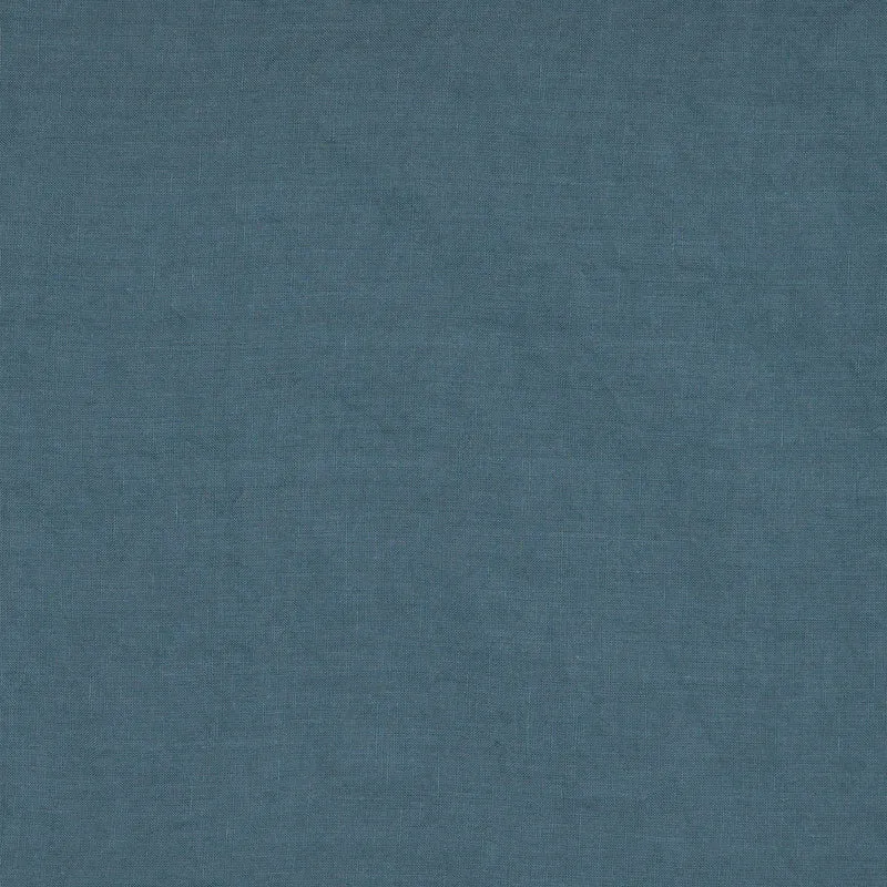 Camisa de dormir con volante en lino lavado azul francés - Carla