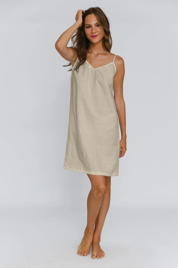 Camisón de lino natural – Iza