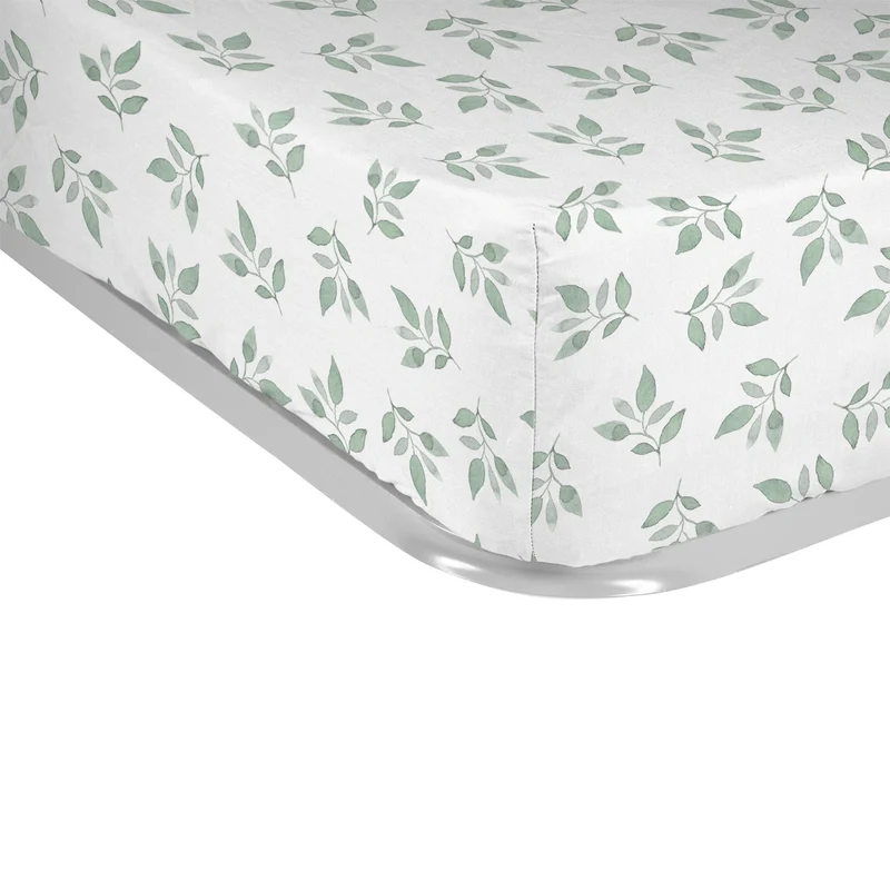 Sábana bajera estampada Hojitas