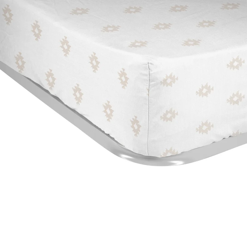 Sábana bajera estampada Kilim Beige