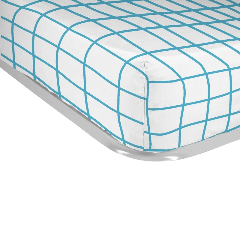 Sábana bajera estampada Cuadro Blue