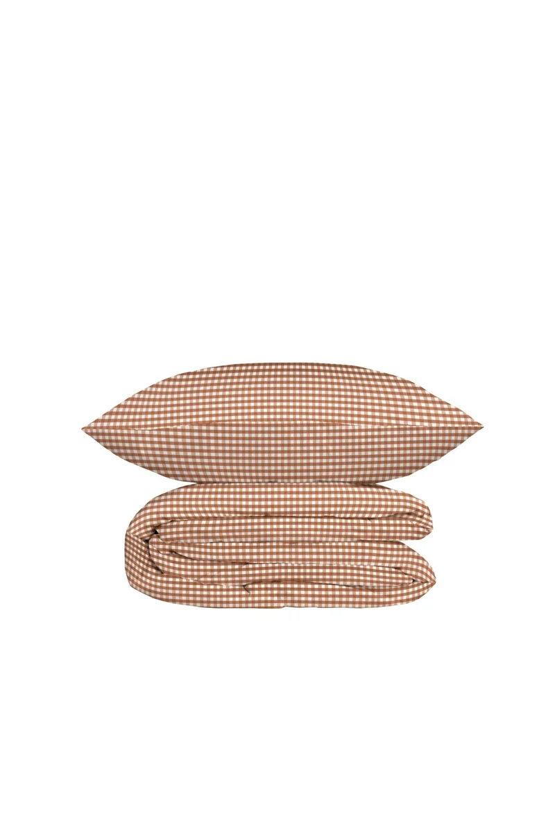 Pack Cubrecama Vichy Marrón