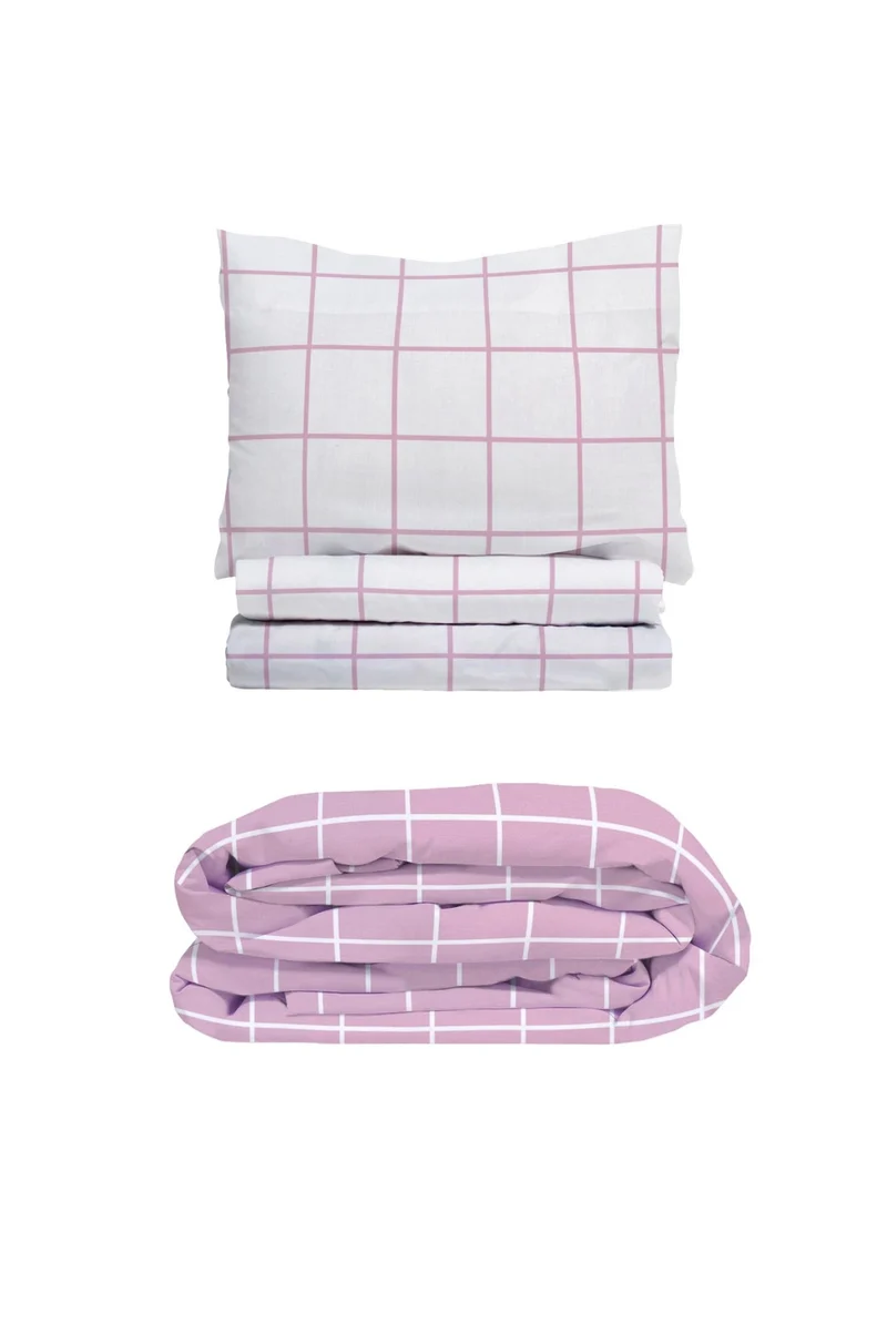 Pack Infantil Cuadro Malva (Funda Nórdica+Sábanas)