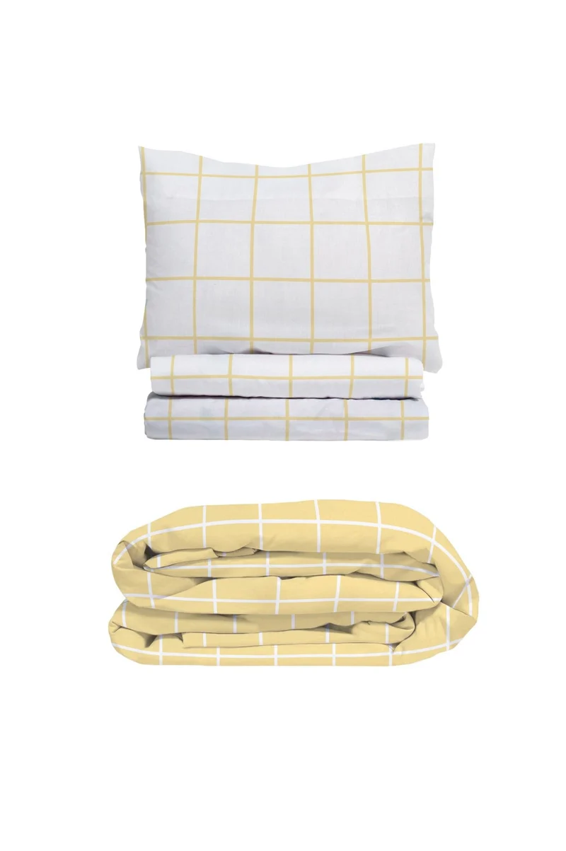 Pack Infantil Cuadro Amarillo (Funda Nórdica+Sábanas)