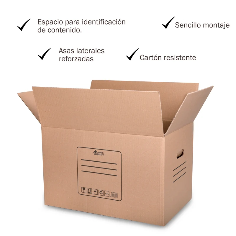Pack 10/20 Cajas de Cartón+Precinto para Mudanzas y Almacenaje- 43x30x25CM 32Litros